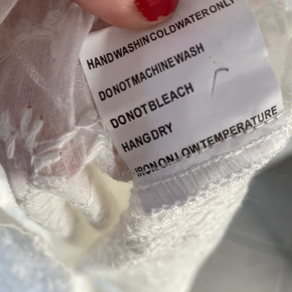 Laffaire cotton embroidered eyelet sleeveless button front blouse spaghetti NWT - Picture 3 of 5